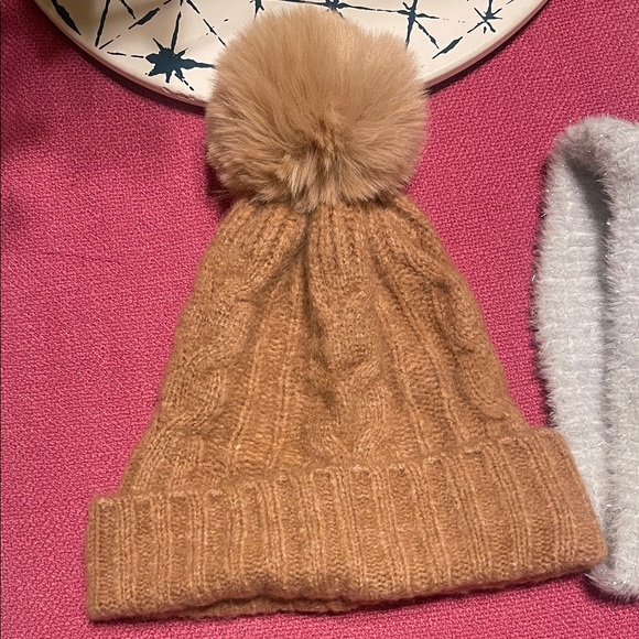 Winter Bundle - Cozy Brown Sonoma Pom-Pom Beanie and Lauren Conrad Headband - Picture 6 of 10